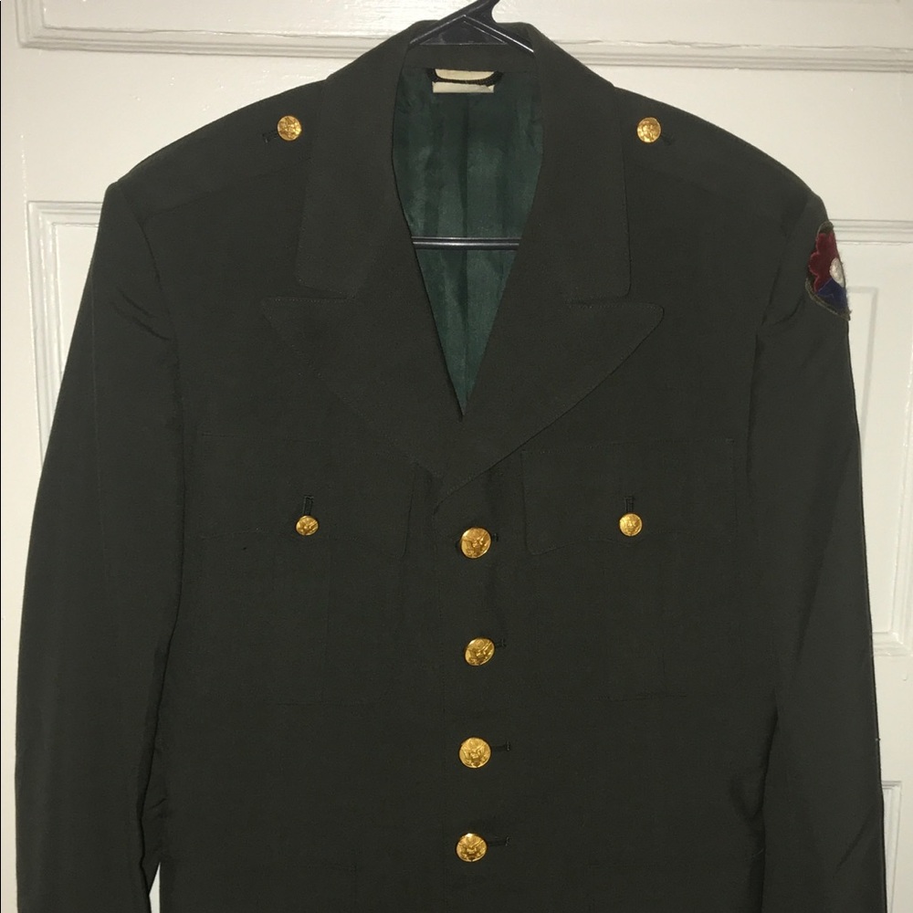 Vintage US Military Army Green Dress Coat - Picture 8 of 8